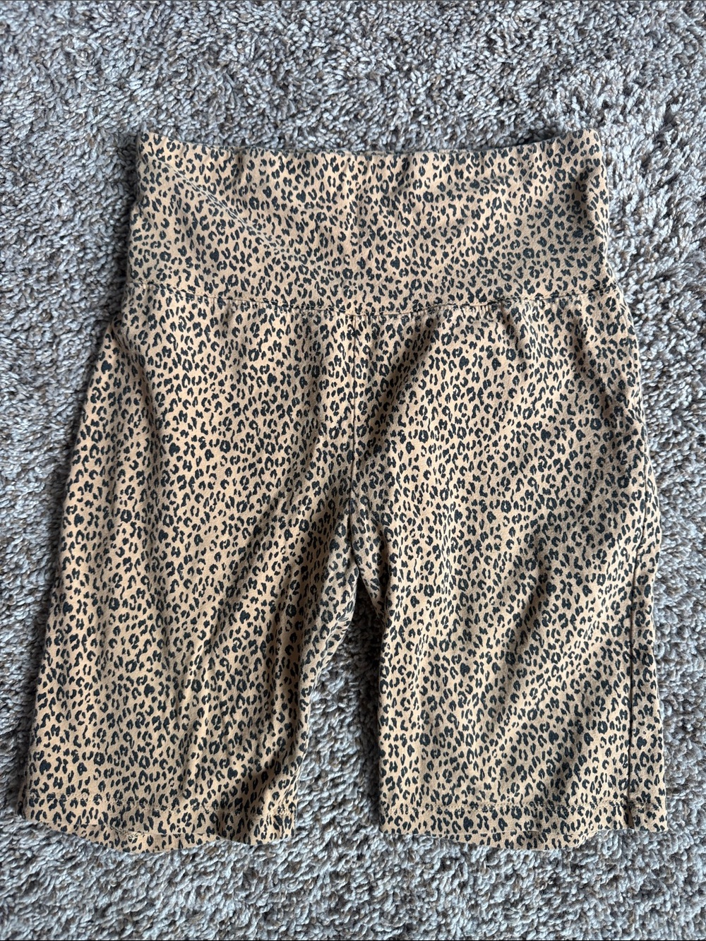 bp Leopard Print High-Rise Bike Shorts - Tan/Black